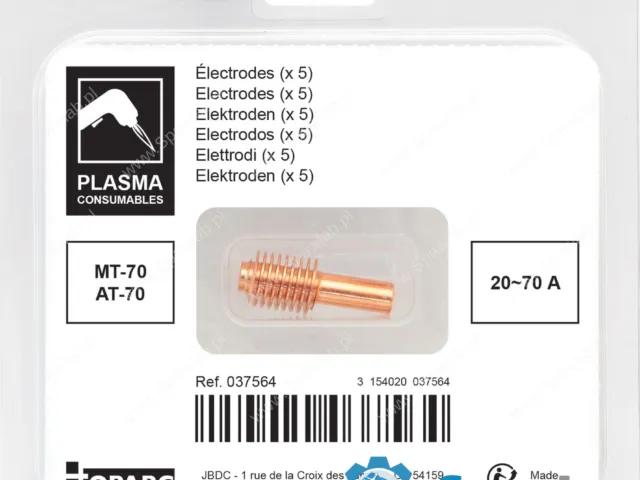 GYS 5 Elektrod 20/70A Palnik Plazmowy MT/AT-70 37564