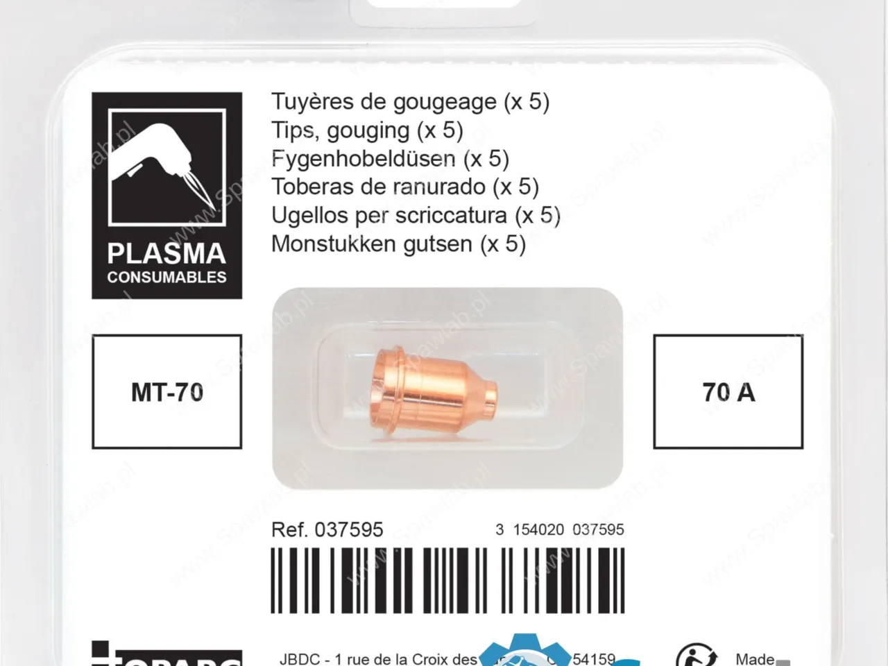 GYS 5 Końcówek do Żłobienia 70A MT-70 37595, zdjęcie 3