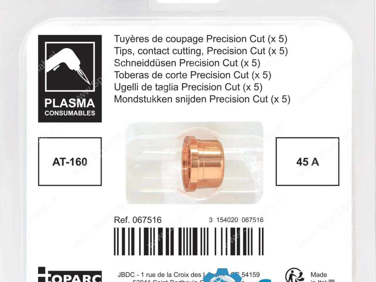 GYS 5 Precisioncut Tips 30/45A - Plasma Torch MT/AT-160 67516, zdjęcie 2