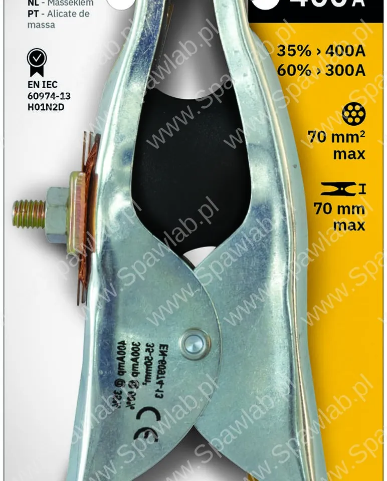 GYS Earth Clamp Croco T400.70 (400A / 70mm² / Braided) - on Card 43206