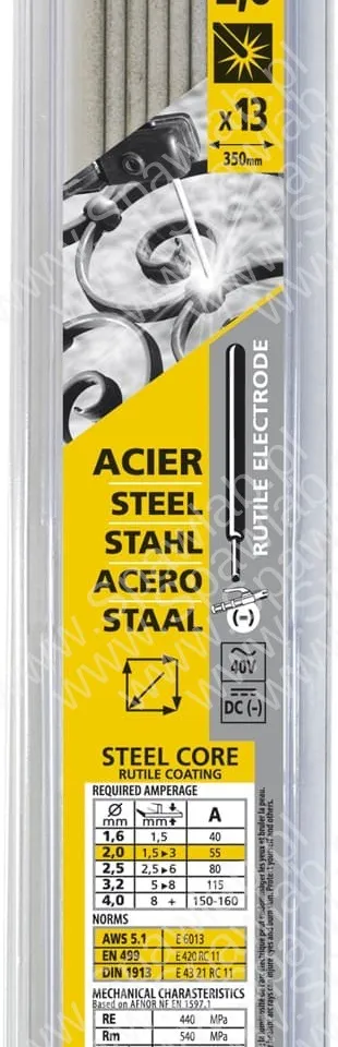 GYS Elektrody Rutylowe Stal Ø2.0mm 84322