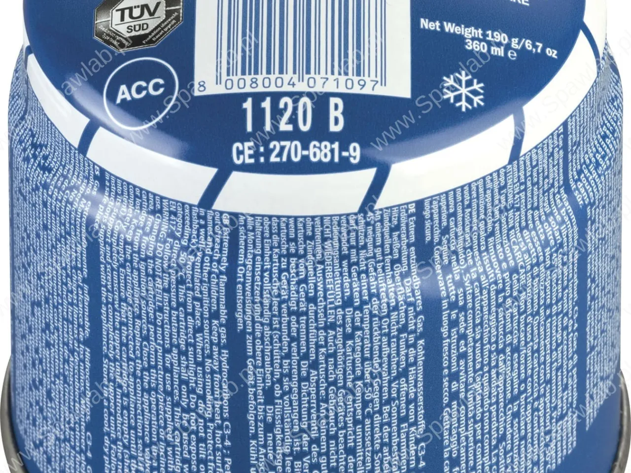 GYS Kartusz Przebijany 190gr - BUTAN GAZ 40410
