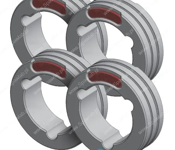 GYS SET OF 4 Twin Drive Rolls - Steel ø1.0/1.2 (red/orange) 61873