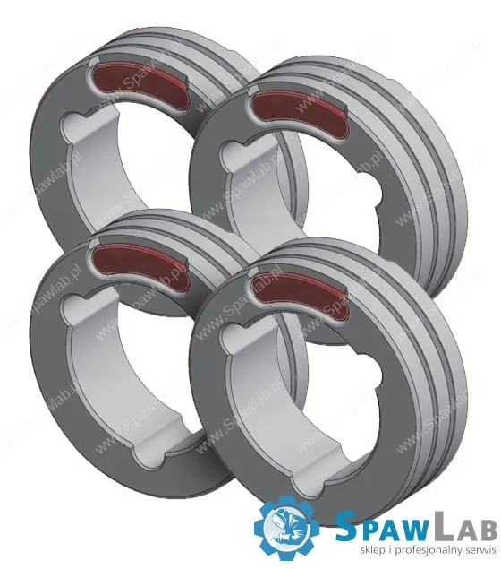 GYS SET OF 4 Twin Drive Rolls - Steel ø1.0/1.2 (red/orange) 61873