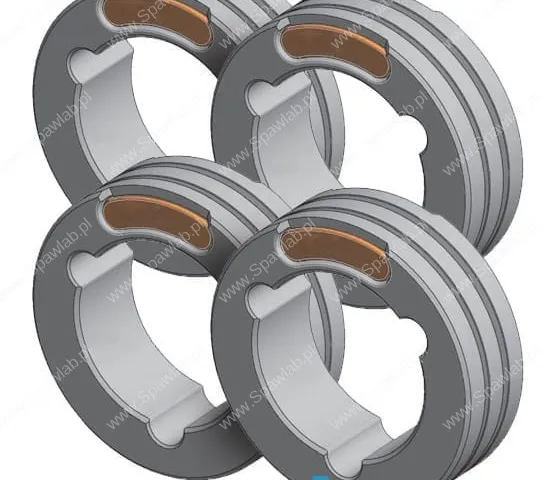GYS SET OF 4 Twin Drive Rolls - Steel ø1.2/1.6 (yellow/orange) 061880