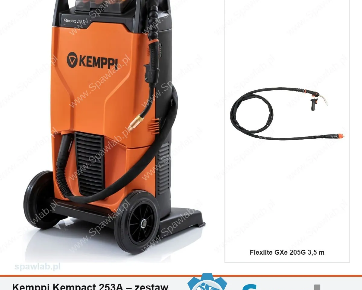 Kemppi Kempact 253A, chłodzony gazem, uchwyt GXe 205G 3,5 m