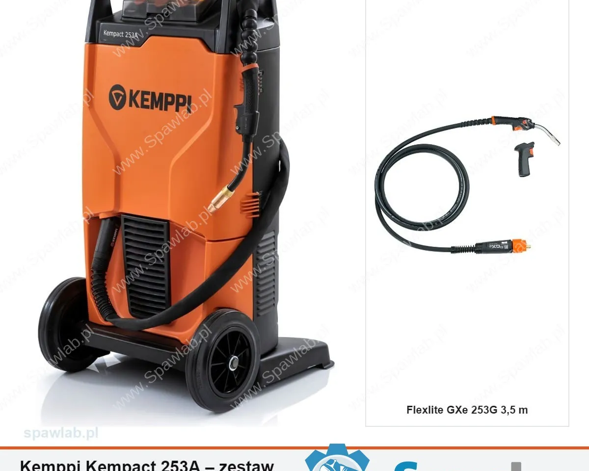 Kemppi Kempact 253A, chłodzony gazem, uchwyt GXe 253G 3,5 m