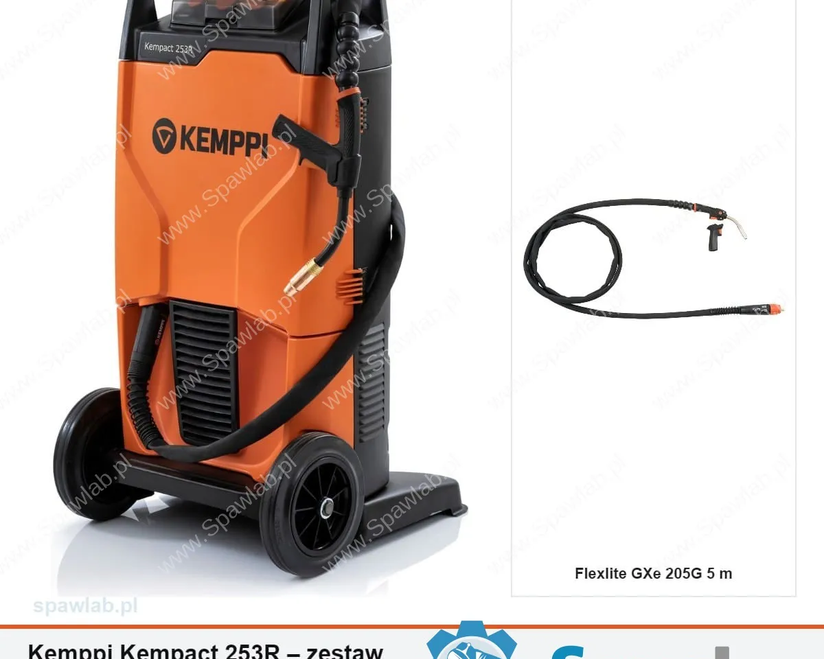 Kemppi Kempact 253R, chłodzony gazem, uchwyt GXe 205G 5 m