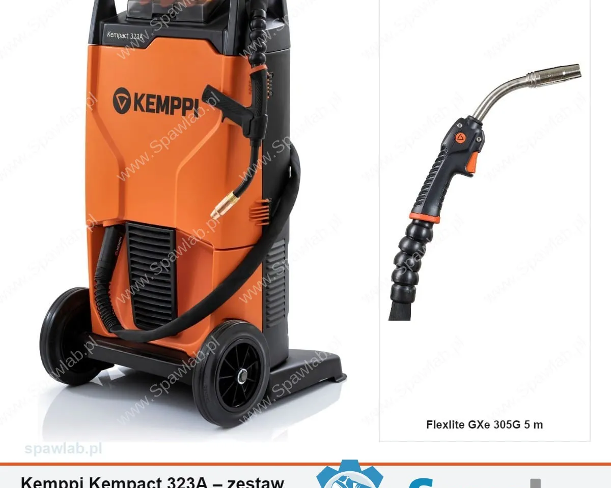 Kemppi Kempact 323A, chłodzony gazem, uchwyt GXe 305G 5 m