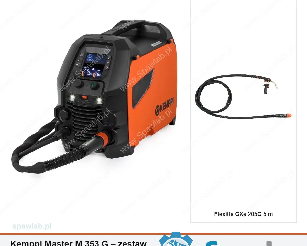 Kemppi Master M 353 G, chłodzony gazem, uchwyt GXe 205G 5 m