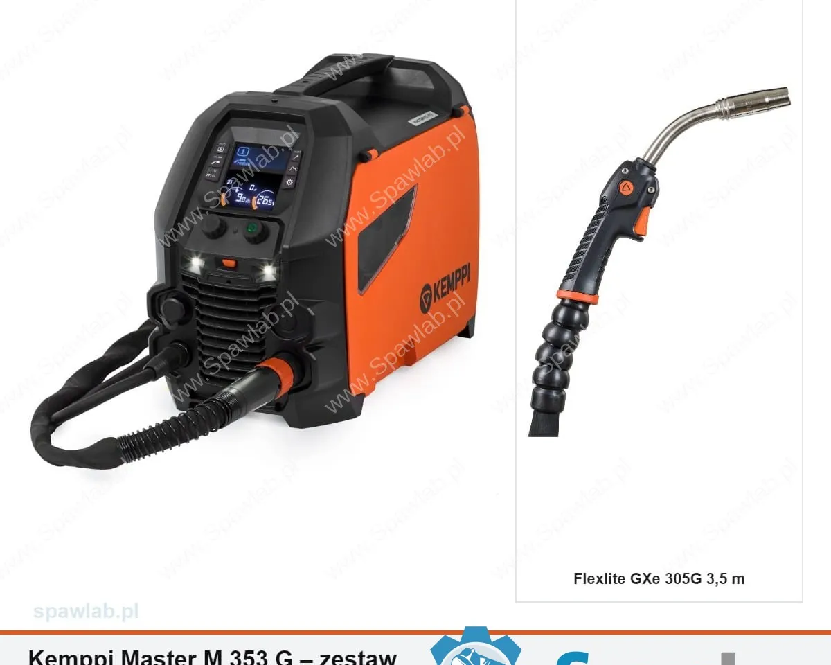 Kemppi Master M 353 G, chłodzony gazem, uchwyt GXe 305G 3,5 m