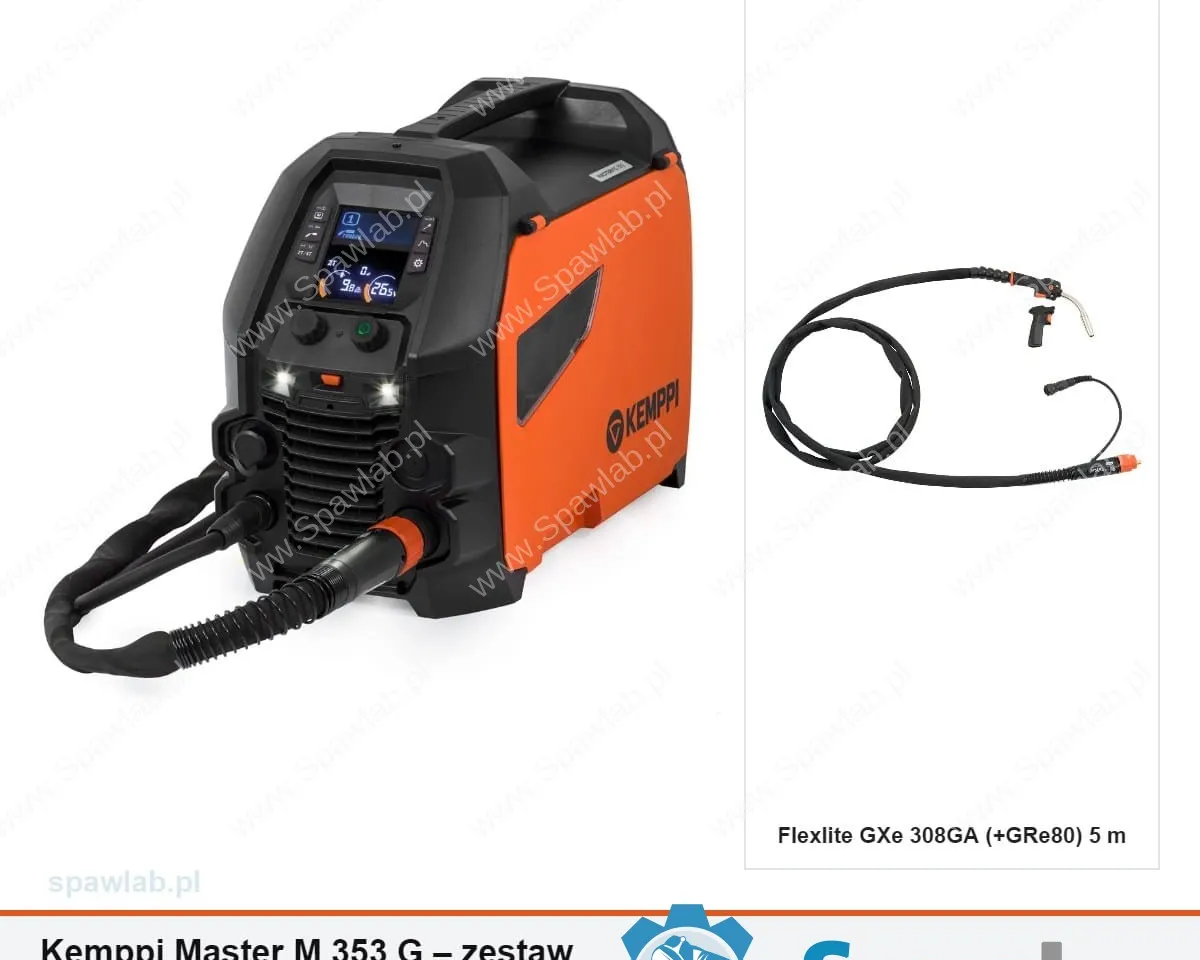 Kemppi Master M 353 G, chłodzony gazem, uchwyt GXe 308GA 5 m