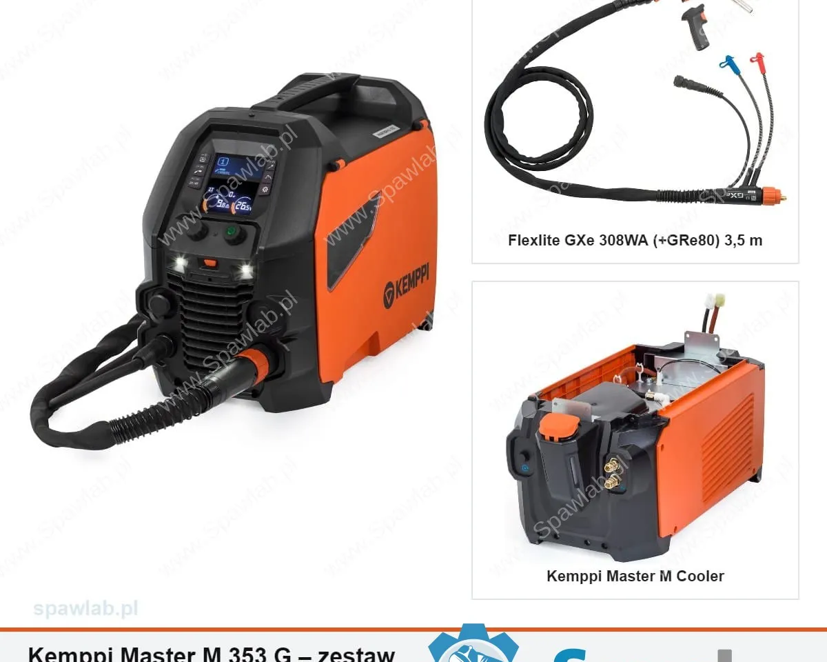 Kemppi Master M 353 G, chłodzony cieczą, uchwyt GXe 308WA 3,5 m