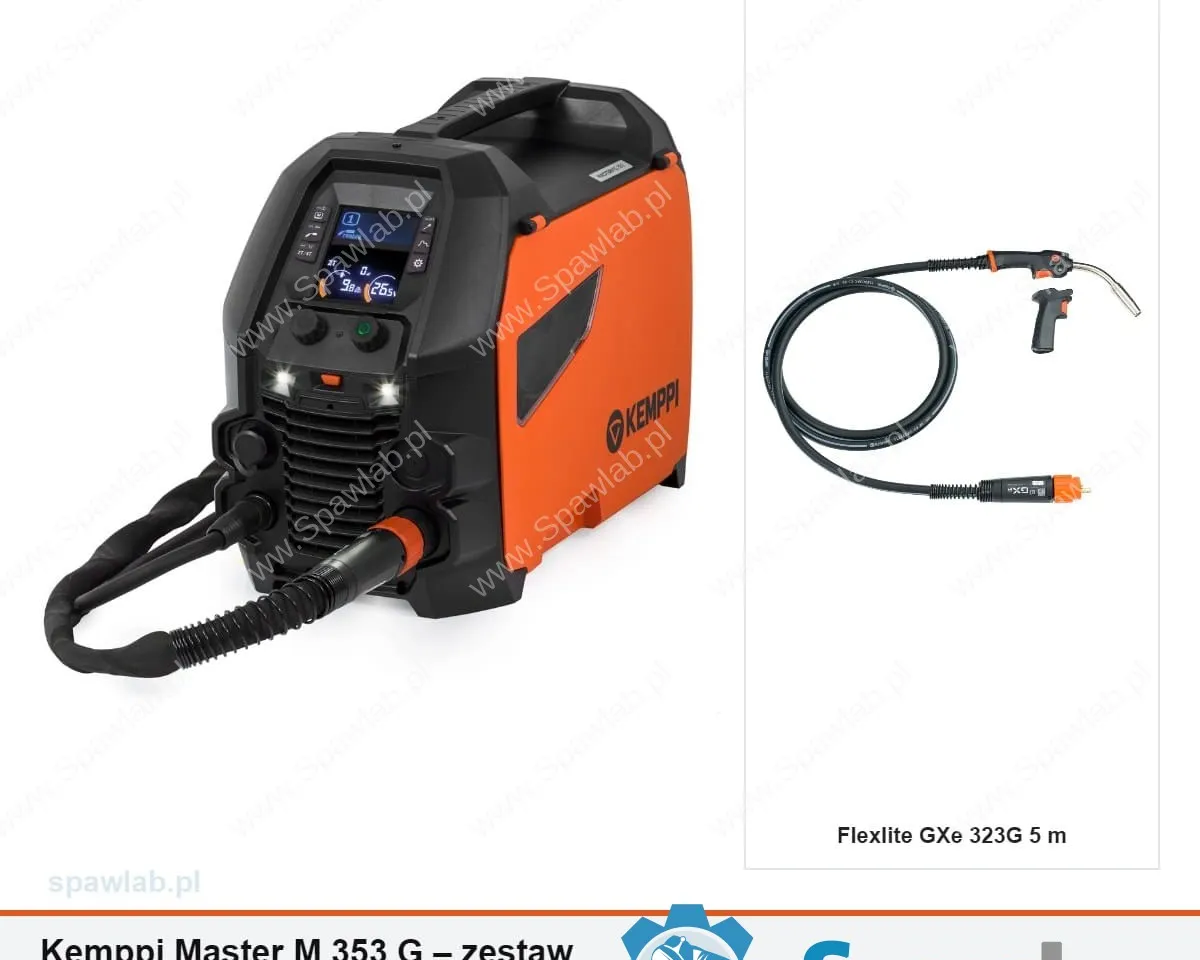 Kemppi Master M 353 G, chłodzony gazem, uchwyt GXe 323G 5 m