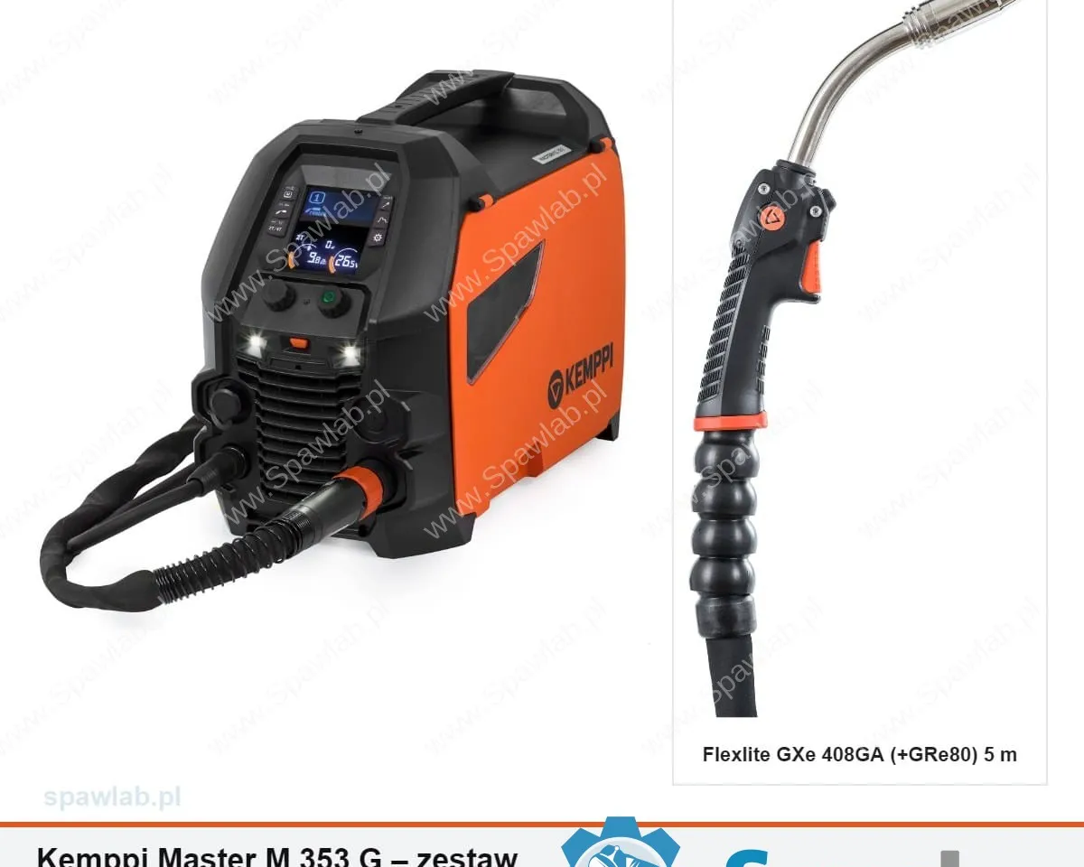 Kemppi Master M 353 G, chłodzony gazem, uchwyt GXe 408GA 5 m