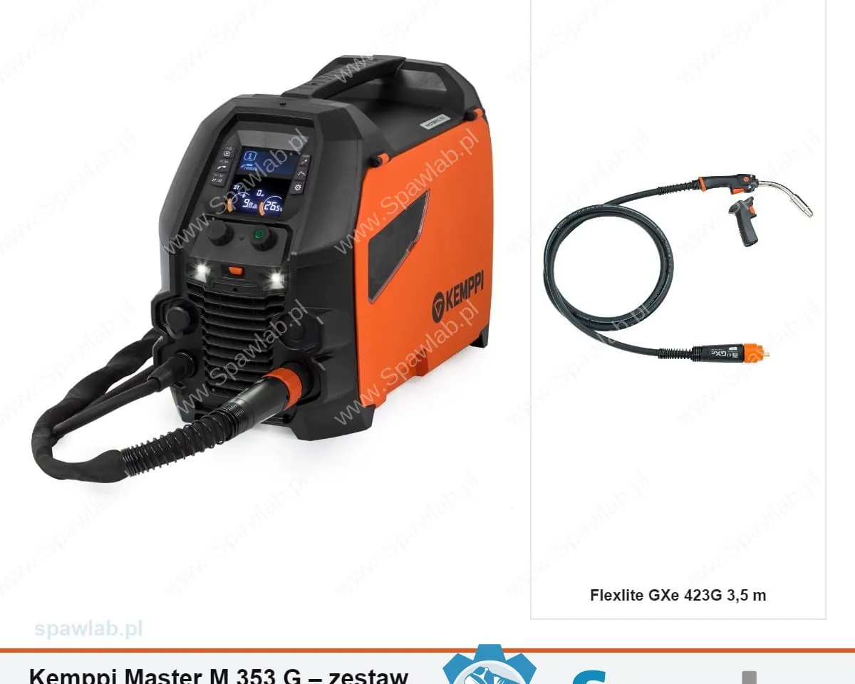 Kemppi Master M 353 G, chłodzony gazem, uchwyt GXe 423G 3,5 m