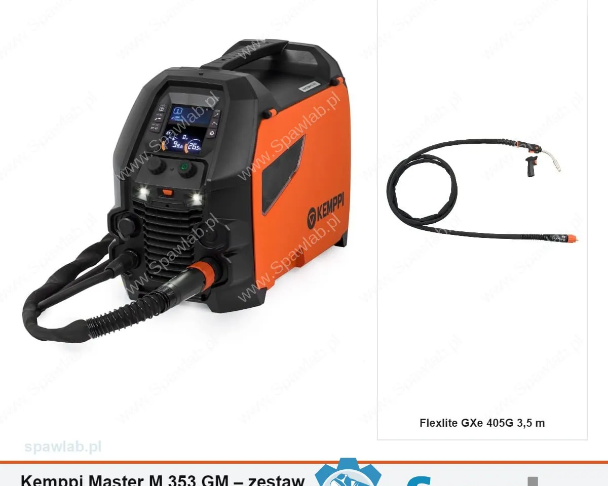 Kemppi Master M 353 GM, chłodzony gazem, uchwyt GXe 405G 3,5 m