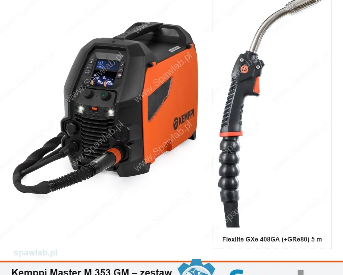 Kemppi Master M 353 GM, chłodzony gazem, uchwyt GXe 408GA 5 m