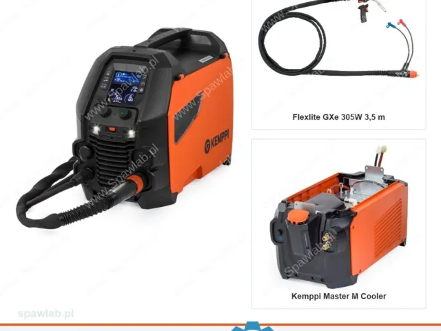 Kemppi Master M 355 G, chłodzony cieczą, uchwyt GXe 305W 3,5 m