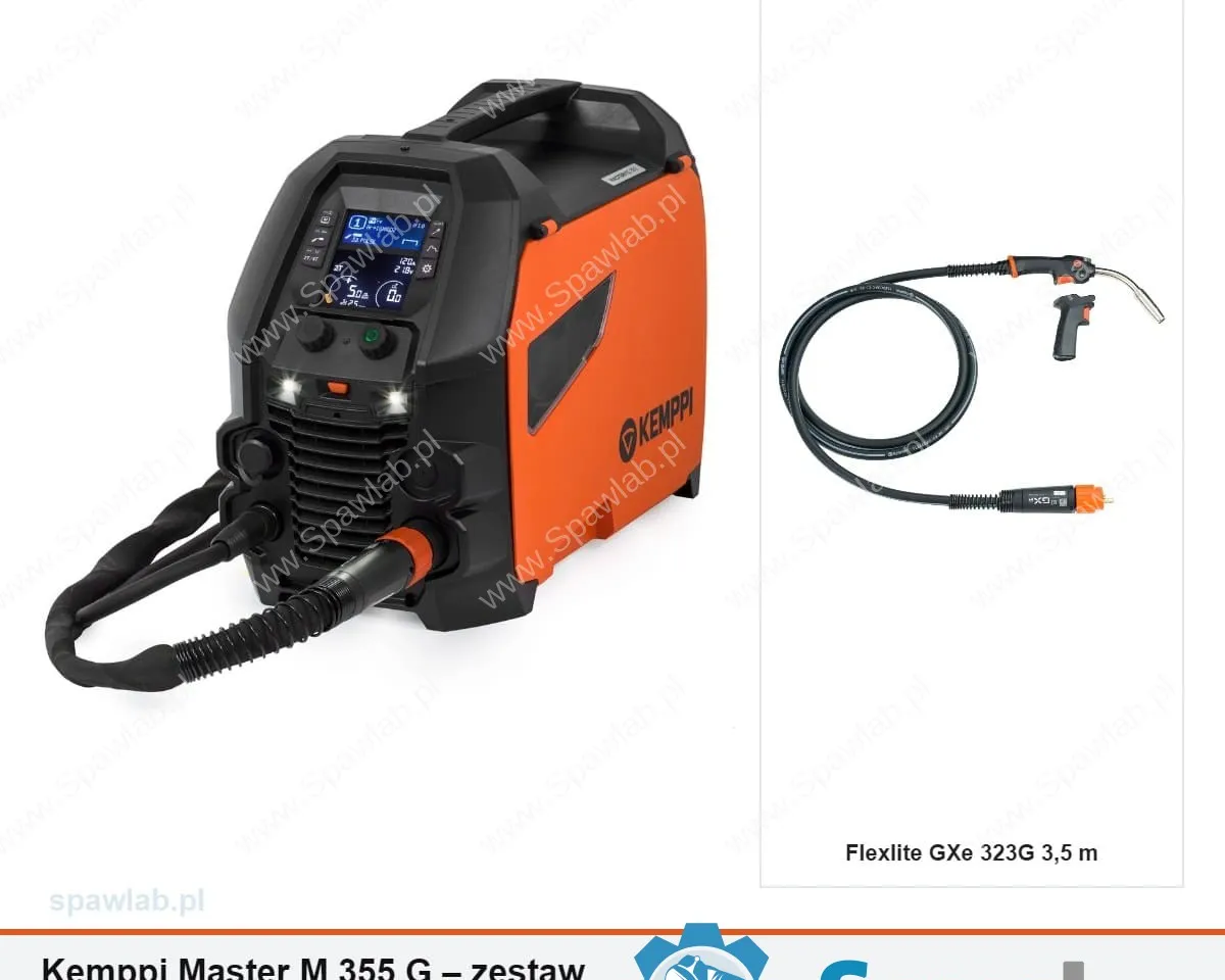 Kemppi Master M 355 G, chłodzony gazem, uchwyt GXe 323G 3,5 m