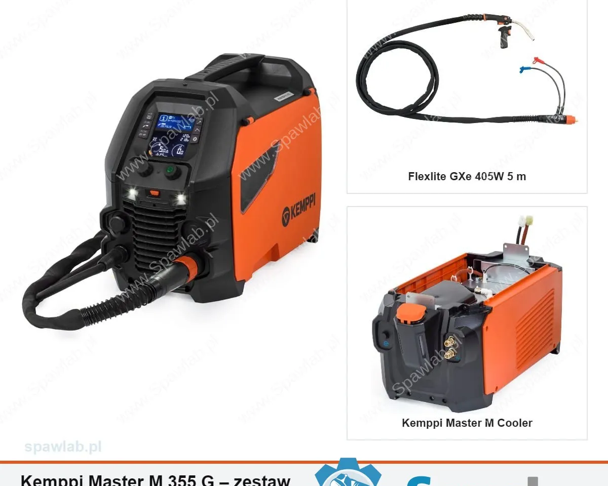 Kemppi Master M 355 G, chłodzony cieczą, uchwyt GXe 405W 5 m