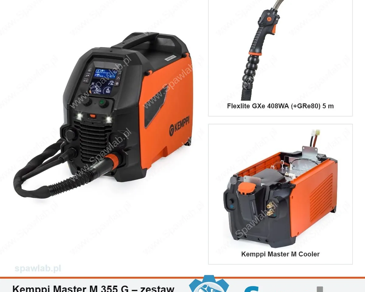 Kemppi Master M 355 G, chłodzony cieczą, uchwyt GXe 408WA 5 m