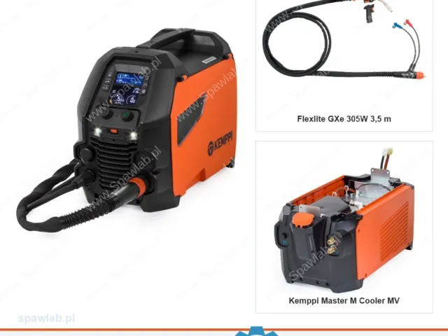 Kemppi Master M 355 GM, chłodzony cieczą, uchwyt GXe 305W 3,5 m