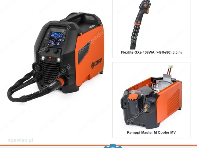 Kemppi Master M 355 GM, chłodzony cieczą, uchwyt GXe 408WA 3,5 m
