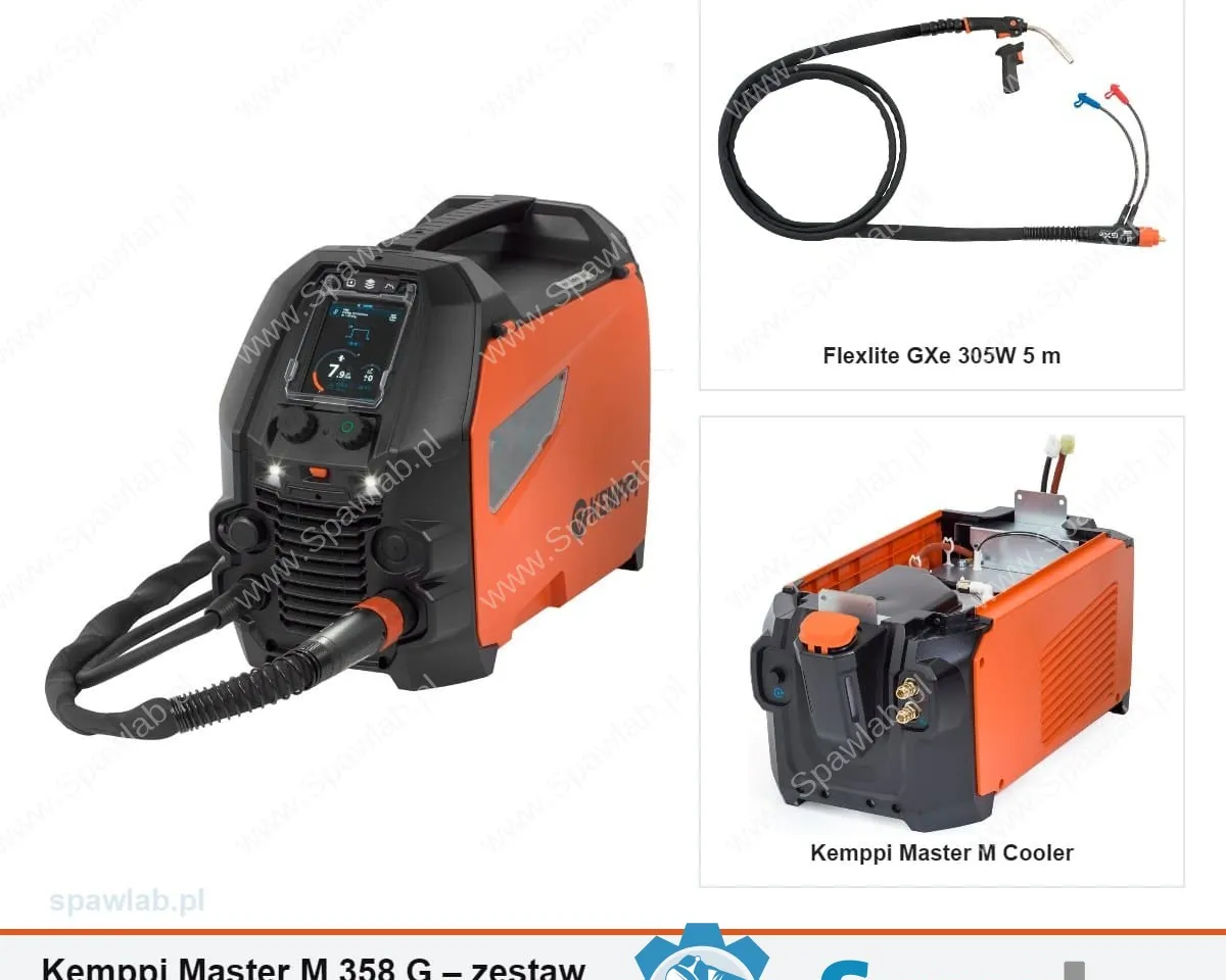 Kemppi Master M 358 G, chłodzony cieczą, uchwyt GXe 305W 5 m