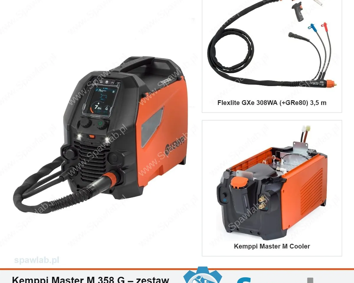 Kemppi Master M 358 G, chłodzony cieczą, uchwyt GXe 308WA 3,5 m