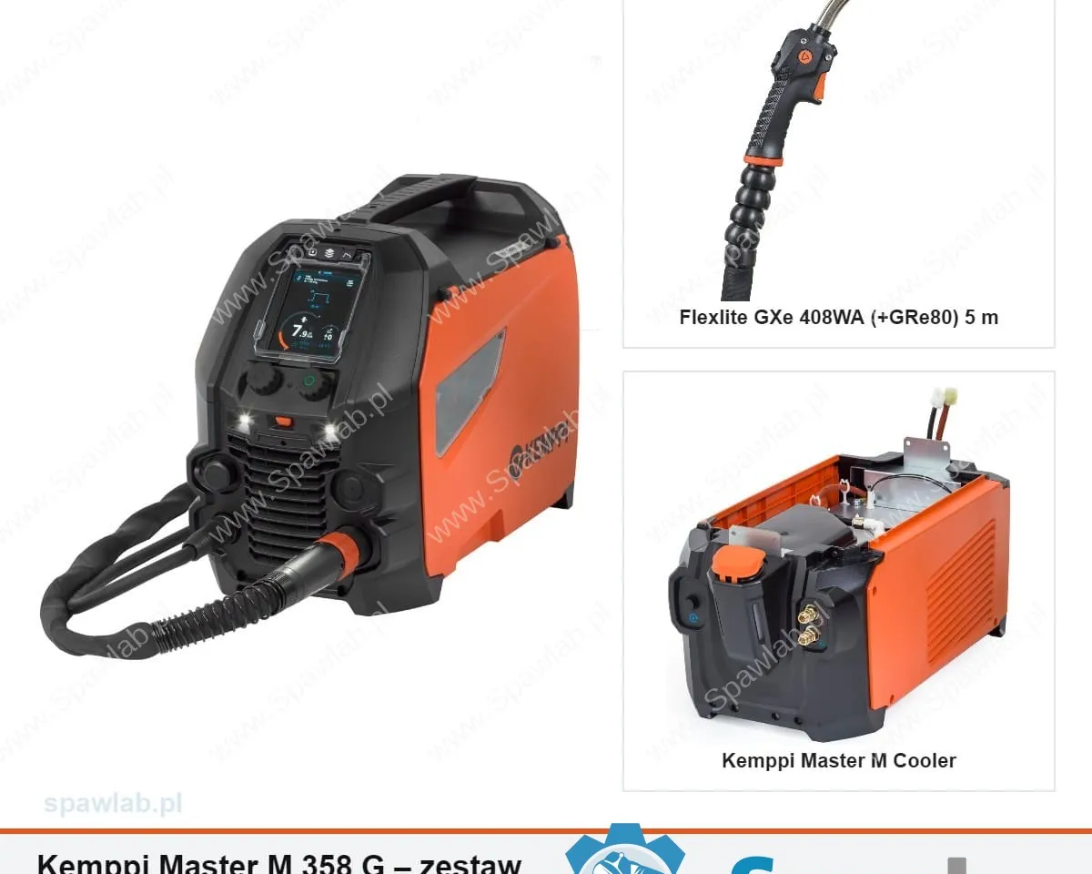 Kemppi Master M 358 G, chłodzony cieczą, uchwyt GXe 408WA 5 m