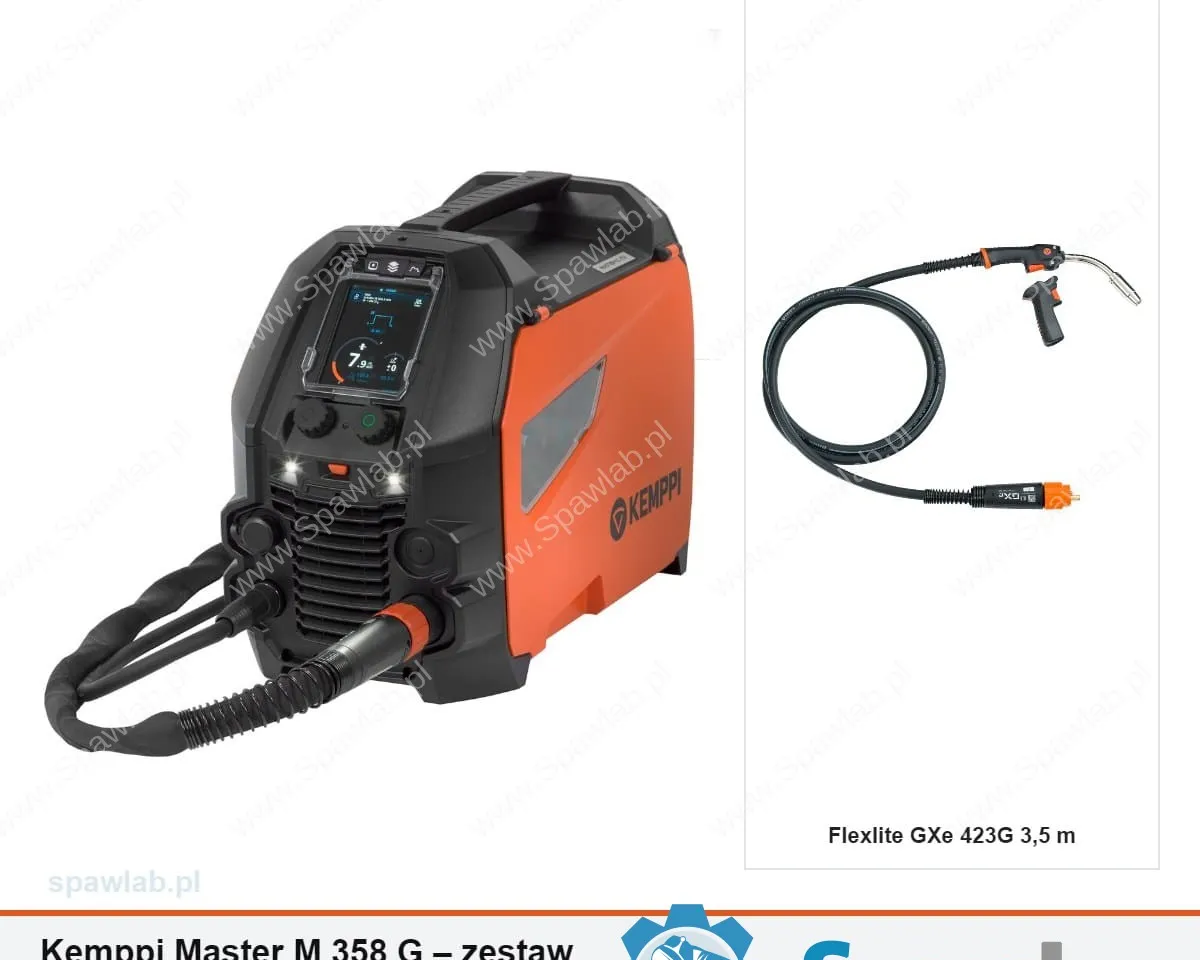 Kemppi Master M 358 G, chłodzony gazem, uchwyt GXe 423G 3,5 m