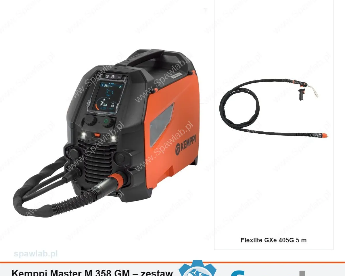 Kemppi Master M 358 GM, chłodzony gazem, uchwyt GXe 405G 5 m
