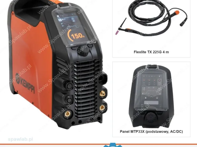 Kemppi Master T 355 ACDC G, chłodzony gazem, panel podstawowy, uchwyt TX 225G 4 m