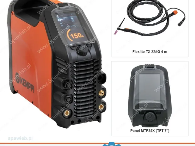 Kemppi Master T 355 ACDC G, chłodzony gazem, panel TFT 7″, uchwyt TX 225G 4 m