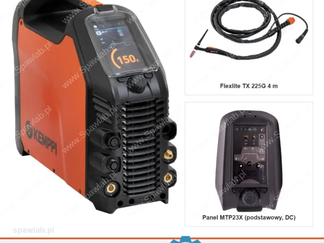 Kemppi Master T 405 DC G, chłodzony gazem, panel podstawowy, uchwyt TX 225G 4 m