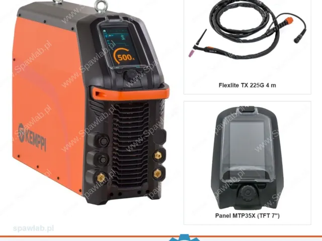Kemppi Master T 505 ACDC GM, chłodzony gazem, panel TFT 7″, uchwyt TX 225G 4 m