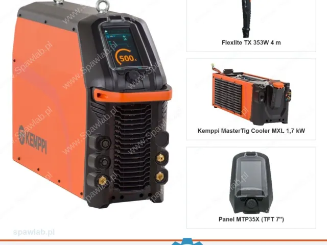 Kemppi Master T 505 ACDC GM, chłodzony cieczą, panel TFT 7″, uchwyt TX 353W 4 m