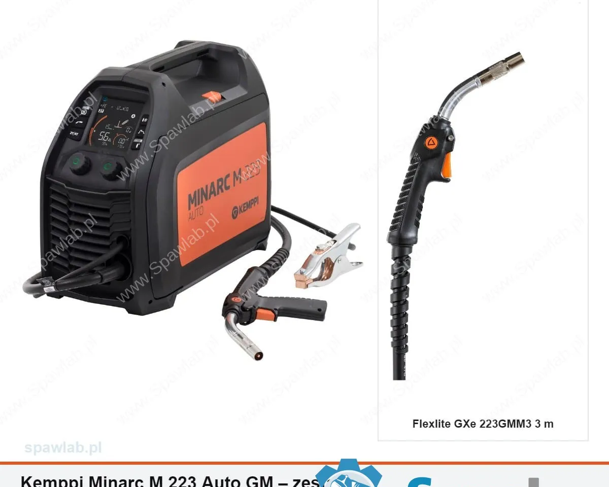 Kemppi Minarc M 223 Auto GM, chłodzony gazem, uchwyt GXe 223GMM 3 m