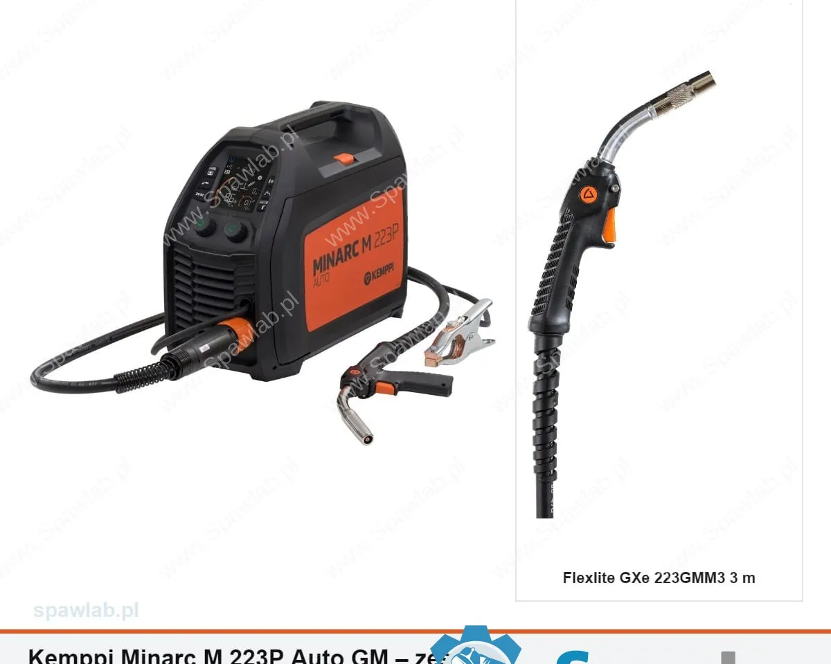 Kemppi Minarc M 223P Auto GM, chłodzony gazem, uchwyt GXe 223G 3 m