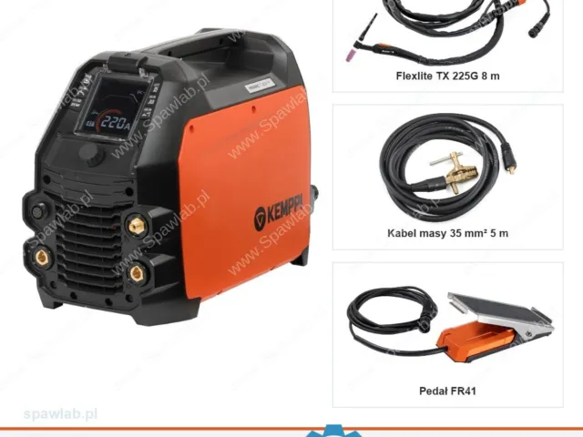 Kemppi Minarc T 223 ACDC GM, chłodzony gazem, uchwyt TX 225G 8 m + pedał FR41