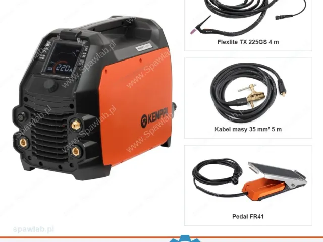 Kemppi Minarc T 223 ACDC GM, chłodzony gazem, uchwyt TX 225GS 4 m + pedał FR41
