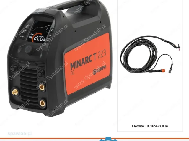 Kemppi Minarc T 223 DC MLP, chłodzony gazem, uchwyt TX 165GS 8 m