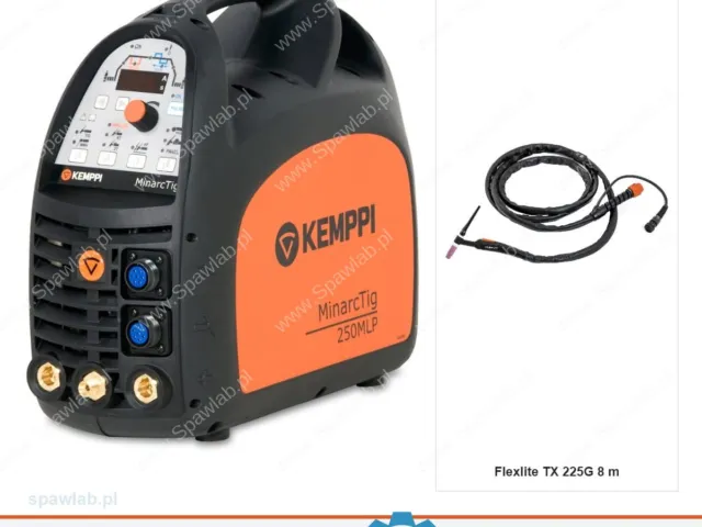 Kemppi MinarcTig 250 MLP, chłodzony gazem, uchwyt TX 225G 8 m