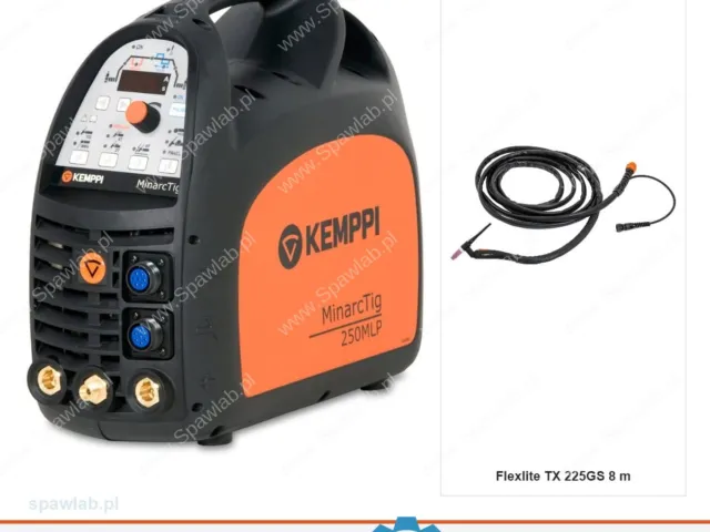 Kemppi MinarcTig 250 MLP, chłodzony gazem, uchwyt TX 225GS 8 m