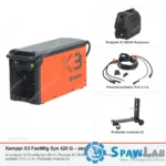 Kemppi X3 FastMig Syn 420 G, chłodzony gazem, podajnik HD300 Rotameter, przewód 1,5 m