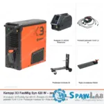 Kemppi X3 FastMig Syn 420 W, chłodzony cieczą, podajnik HD200 Rotameter, przewód 1,5 m