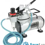 Kompresor MINI zestaw + aerograf-BD130 0.3 mm + wąż 3 mb