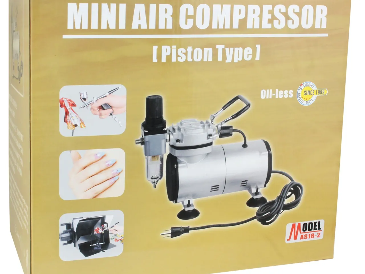 Kompresor MINI zestaw + aerograf-BD130 0.3 mm + wąż 3 mb, zdjęcie 7