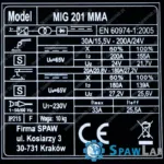 Magnum Półautomat Spawalniczy MIG 201 MMA IGBT U MI 201MMA, zdjęcie 7
